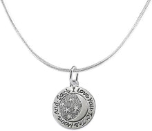 Mother's Day Jewelry, Mom Jewelry, Grandma Jewelry, I Love You To The Moon And Back Adjustable Neck Hypoallergenic-Safe, Nickel, Lead, Free
