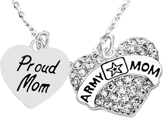 The Proud Mom, Army Mom Hypoallergenic Adjustable Necklace, Safe-Nickel, Lead, Cadmium Free