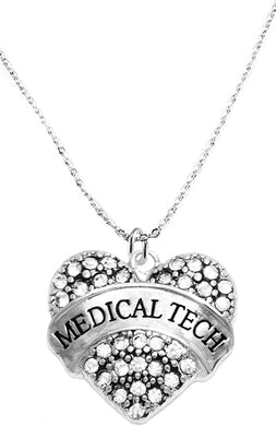 Medical Tech Crystal Heart Necklace, Safe-Nickel, Lead & Cadmium Free!