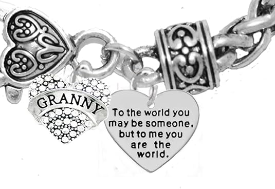 Mother's Day Jewelry, Mom, Jewelry, Grandma Jewelry Granny to The World You... Bracelet, Hypoallergenic, Safe-Nickel, Lead, Free