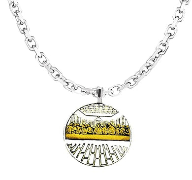 Catholic, Christian, Silver Tone And 14KT Goldtone Last Supper, On A Adjustable Silver Tone Cable Chain Necklace. Very Detailed Not Seen In Picture.What A Great Gift For Yourself Or Someone Special.