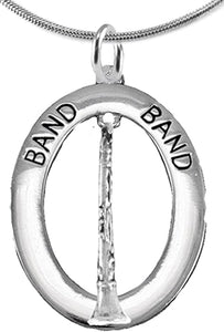 Band Clairinet Player Hypoallergenic Adjustable Necklace, Safe-Nickel, Lead Free