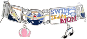 Swim Team Mom Bracelet Hypoallergenic, Safe-Nickel, Lead & Cadmium Free!