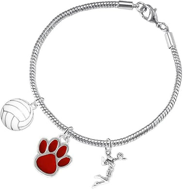 Red Paw Volleyball, Adjustable, Safe-Hypoallergenic, Nickel, Lead and Cadmium Free