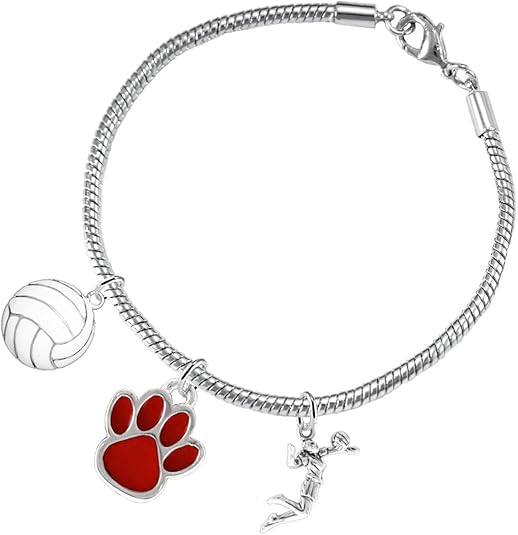 Red Paw Volleyball, Adjustable, Safe-Hypoallergenic, Nickel, Lead and Cadmium Free