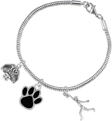Black Paw Basketball Jewelry, Adjustable, Safe-Hypoallergenic, Nickel, Lead Free