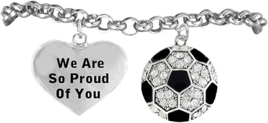 Soccer We are So Proud of You Adjustable Bracelet, Safe-Hypoallergenic, Nickel, Lead, Free!