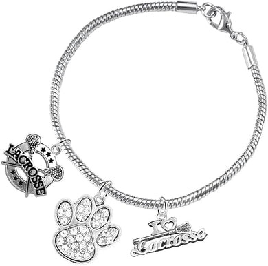 Lacrosse Jewelry, Crystal Paw Jewelry, Hypoallergenic Safe-Nickel, Lead and Cadmium Free!
