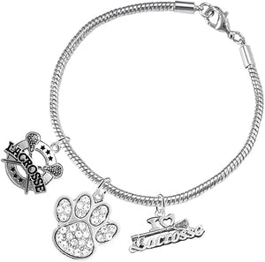 Lacrosse Jewelry, Crystal Paw Jewelry, Hypoallergenic Safe-Nickel, Lead and Cadmium Free!