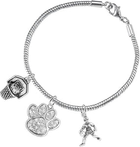 Crystal Paw Basketball Jewelry, Adjustable, Safe-Hypoallergenic, Nickel, Lead Free