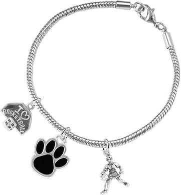 Black Paw Basketball Jewelry, Adjustable, Safe-Hypoallergenic, Nickel, Lead Free