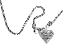 Army Mom, He's My Hero, Hypoallergenic Wheat/Chain Necklace, Safe-Nickel, Lead, Cadmium Free