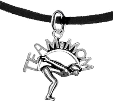 Team Mom, Swimming Necklace Adjustable Hypoallergenic, Safe-Nickel, Lead & Cadmium Free!