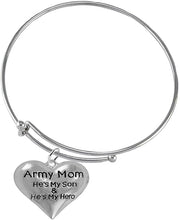 Army, My Son is My Hero Adjustable Bracelet, Hypoallergenic, Safe-Nickel, Lead, Cadmium Free