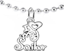 Navy, I Love My Sailor, Necklace Hypoallergenic, Safe-Nickel, Lead, Cadmium Free