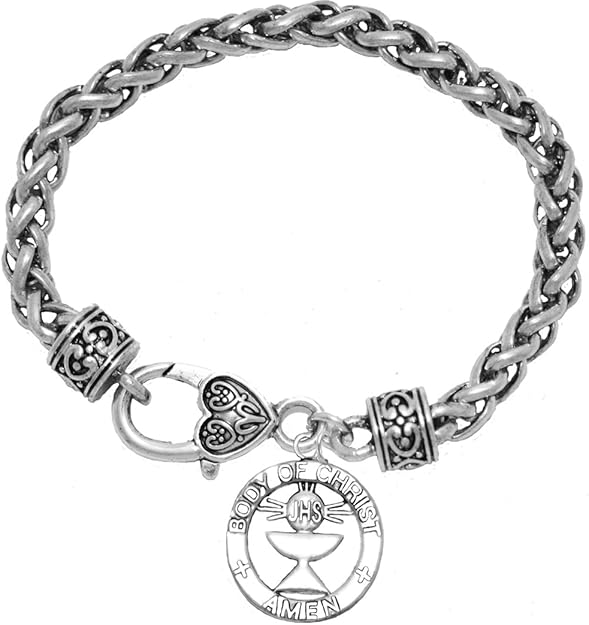 Communion Crystal Heart Bracelet, Safe-Nickel, Lead & Cadmium Free!