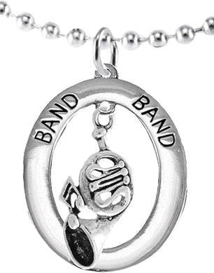 Orchestra-Band French Horn Player, Hypoallergenic Ball Chain Necklace, Safe-Nickel, Lead and Cadmium Free