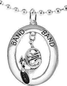 Orchestra-Band French Horn Player, Hypoallergenic Ball Chain Necklace, Safe-Nickel, Lead and Cadmium Free
