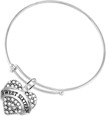 Sweet 16, This charming and heartfelt gift is the perfect way to express your love. Crafted with care, the crystal heart charm, symbolizing the deep connection and affection you share. Comes in black velvet bag