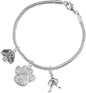 Crystal Paw Basketball Jewelry, Adjustable, Safe-Hypoallergenic, Nickel, Lead Free