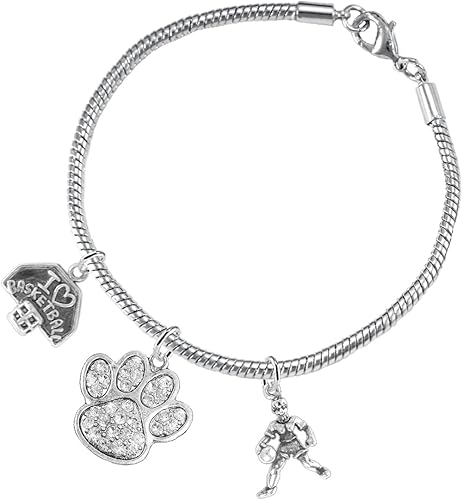 Crystal Paw Basketball Jewelry, Adjustable, Safe-Hypoallergenic, Nickel, Lead Free