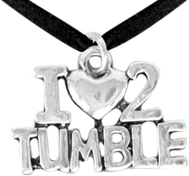 I Love To Tumble Necklace, Adjustable, Hypoallergenic, Nickel, Lead & Cadmium Free!