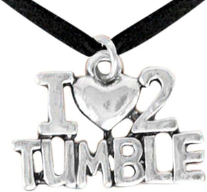 I Love To Tumble Necklace, Adjustable, Hypoallergenic, Nickel, Lead & Cadmium Free!