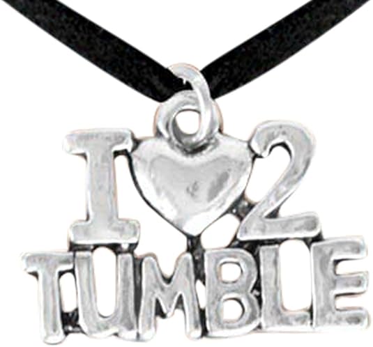 I Love To Tumble Necklace, Adjustable, Hypoallergenic, Nickel, Lead & Cadmium Free!