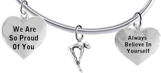 Always Believe in Yourself, Swimming 3 Charm Adjustable Bracelet, Hypoallergenic, Safe-Nickel Free, No Poisonous Lead Or Cadmium