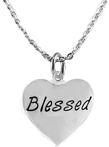 "Blessed" STERLING SILVER Solid .925 Sterling, Not Plated Or Coated. 18 Inch Necklace Chain,Safe-Nickel, Lead, And Cadmium Free