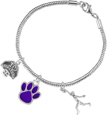 Purple Paw Basketball Jewelry, Adjustable, Safe-Hypoallergenic, Nickel, Lead Free