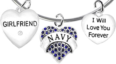 Navy Girlfriend, I Will Love You Forever, Hypoallergenic, Safe-Nickel Free, No Poisonous Lead Or Cadmium