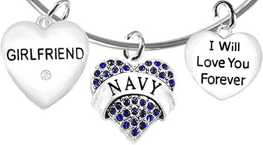 Navy Girlfriend, I Will Love You Forever, Hypoallergenic, Safe-Nickel Free, No Poisonous Lead Or Cadmium