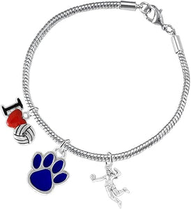 Blue Paw Volleyball, Adjustable, Safe-Hypoallergenic, Nickel, Lead and Cadmium Free