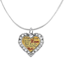 Mom Heart Charm Necklace Hypoallergenic, Adjustable, Safe, Nickel, Lead & Cadmium Free!