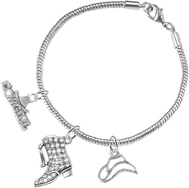 Drill Team Jewelry, Cute Looking 3 Charm Bracelet Hypoallergenic, Safe-Nickel, Lead, and Cadmium Free
