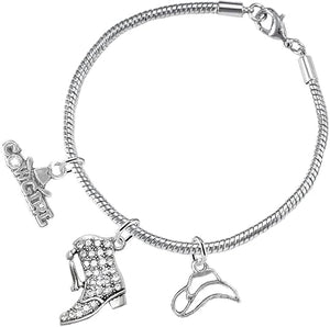 Drill Team Jewelry, Cute Looking 3 Charm Bracelet Hypoallergenic, Safe-Nickel, Lead, and Cadmium Free