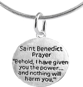 Saint Benedict Protective Charm, and Prayer, Protect Me from Harm, from Evil, from The Devil. Nickle, Lead Cadmium Free