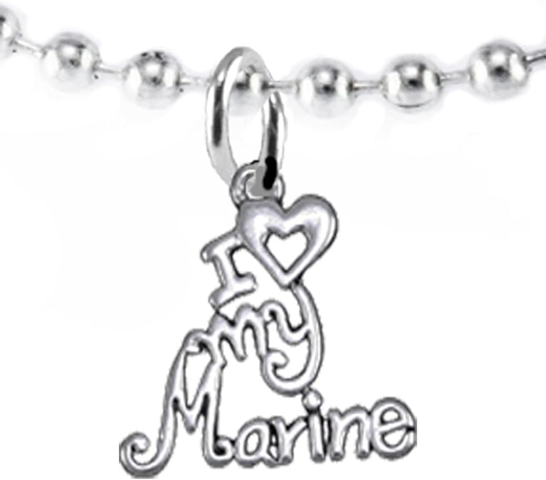 Marine, I Love My Marine, Necklace Hypoallergenic, Safe-Nickel, Lead, Cadmium Free
