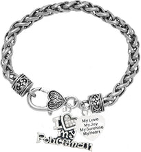 Policeman's, I Love My Policeman, My Love, My Joy, Antique Wheat Chain Bracelet, Hypoallergenic, Safe-Nickel, Lead, Free