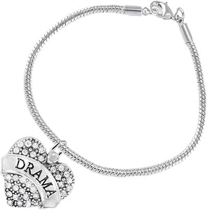 Drama Crystal Heart Hypoallergenic Bracelet. Nickle and Lead Free!