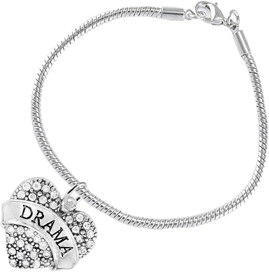Drama Crystal Heart Hypoallergenic Bracelet. Nickle and Lead Free!