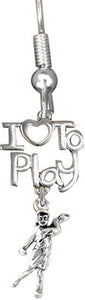 I Love To Play Golf Hypoallergenic Earring, Safe-Nickel Free!