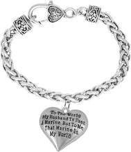Marine Wife, My Husband is My World, Necklace, Hypoallergenic, Safe- Nickel, Lead and Cadmium Free