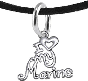 Marine, I Love My Marine, Adjustable Necklace Hypoallergenic, Safe-Nickel, Lead, Cadmium Free