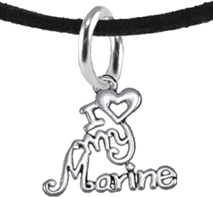 Marine, I Love My Marine, Adjustable Necklace Hypoallergenic, Safe-Nickel, Lead, Cadmium Free
