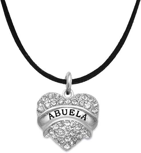 Abuela Crystal Heart Necklace Safe-Hypoallergenic, Nickel, Lead & Cadmium Free!