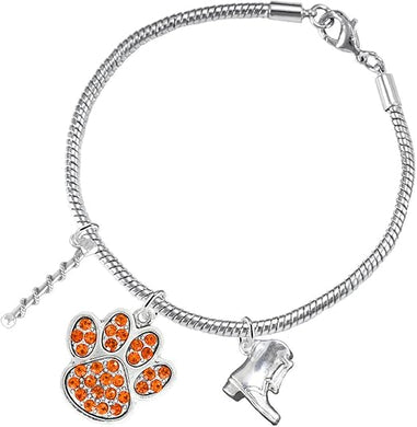 The, Majorette Jewelry Orange Crystal Paw Hypoallergenic Adjustable, Safe-Nickel, Lead Free