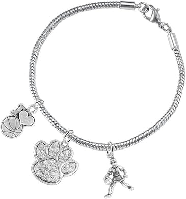 Crystal Paw Basketball Jewelry, Adjustable, Safe-Hypoallergenic, Nickel, Lead Free