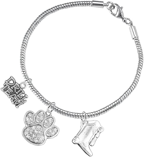 The, Drill Team Jewelry Crystal Paw Hypoallergenic Adjustable, Safe-Nickel, Lead Free